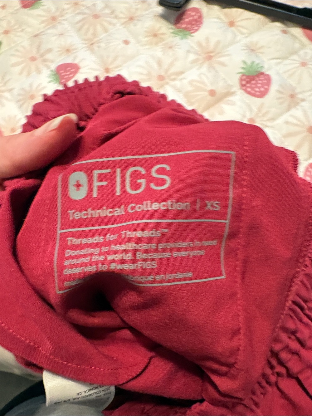 Figs Drawstring Cargo Pants - Bright Raspberry - Picture 6 of 6